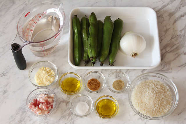 春野菜をおいしく調理！そら豆や菜の花で作る簡単リゾットレシピの画像